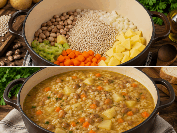 Minestra di Orzo alla Friulana con Fagioli e Patate – Friuli-Venezia Giulia