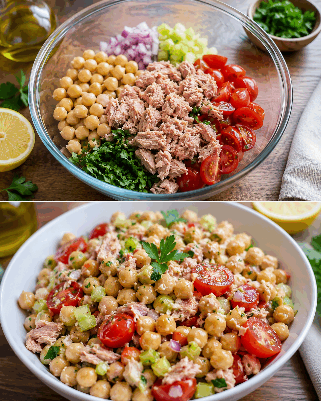 Insalata di Tonno e Ceci: la Ricetta Fresca, Proteica e Completa Pronta in 15 Minuti