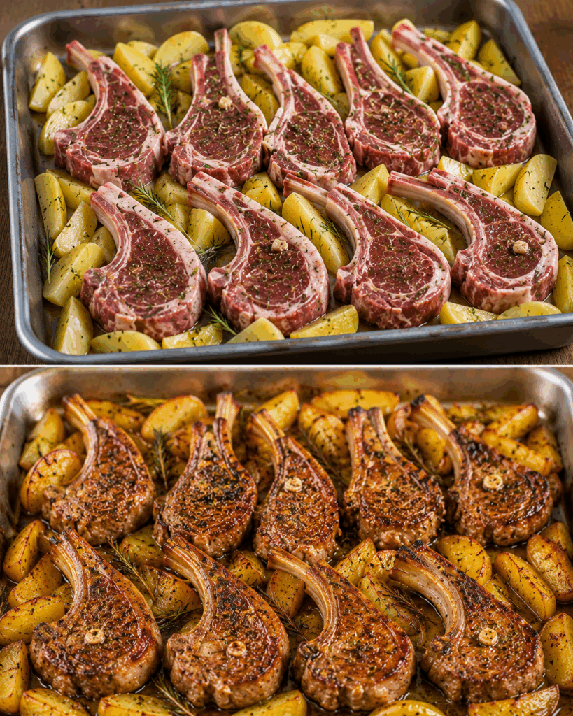 Costolette d’Agnello al Forno: la Ricetta Tenera e Saporita con Patate Croccanti