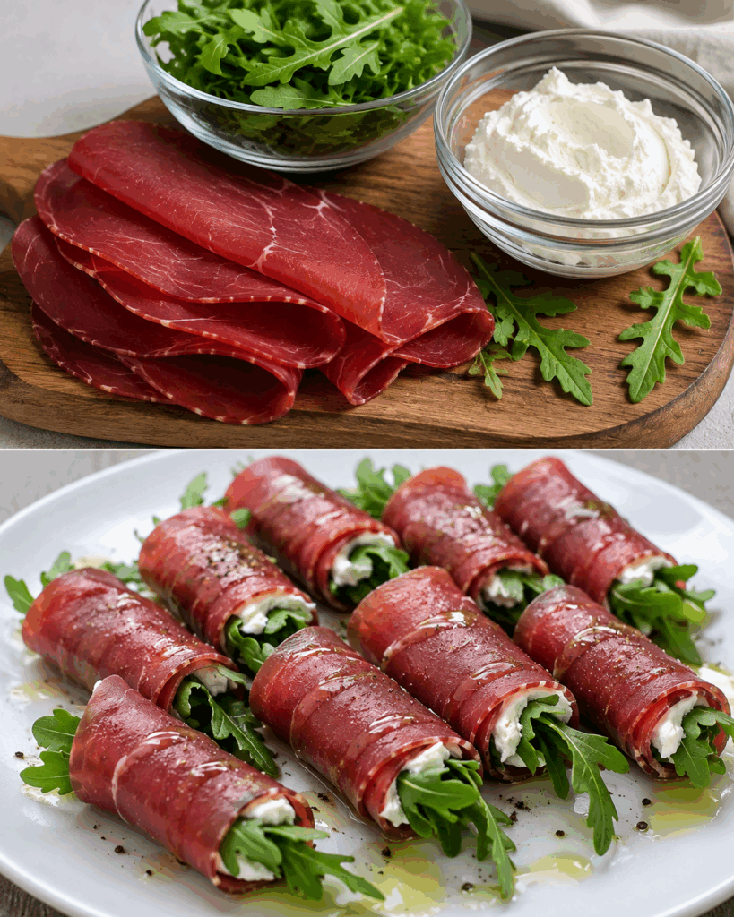 Involtini di Bresaola con Rucola e Philadelphia: la Ricetta Fresca e Raffinata Pronta in 10 Minuti