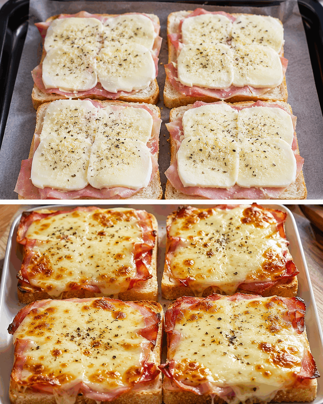 Toast Gratinati con Prosciutto e Mozzarella: la Ricetta Croccante e Filante Ideale per un Pasto Espresso