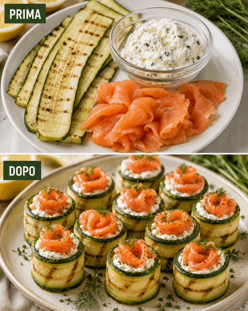 Rotolini di Zucchine con Formaggio Fresco e Salmone: la Ricetta Fresca e Raffinata per un Antipasto Estivo