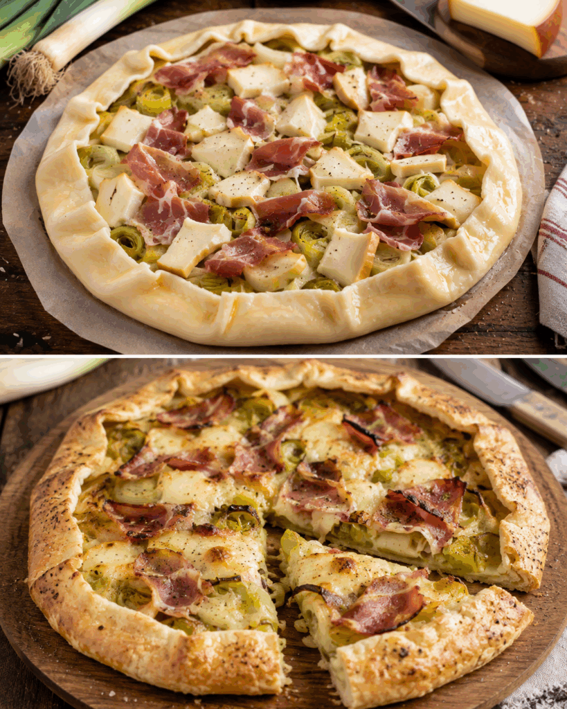 Torta rustica con porri, speck e scamorza affumicata: sapori autentici della tradizione italiana