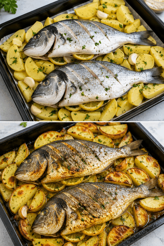 Orata al Forno con Patate: la Ricetta Leggera e Profumata Pronta in 40 Minuti