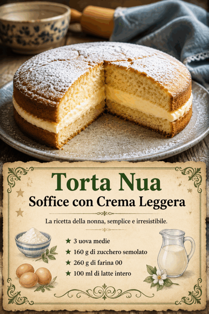 Torta Nua Soffice con Crema Leggera