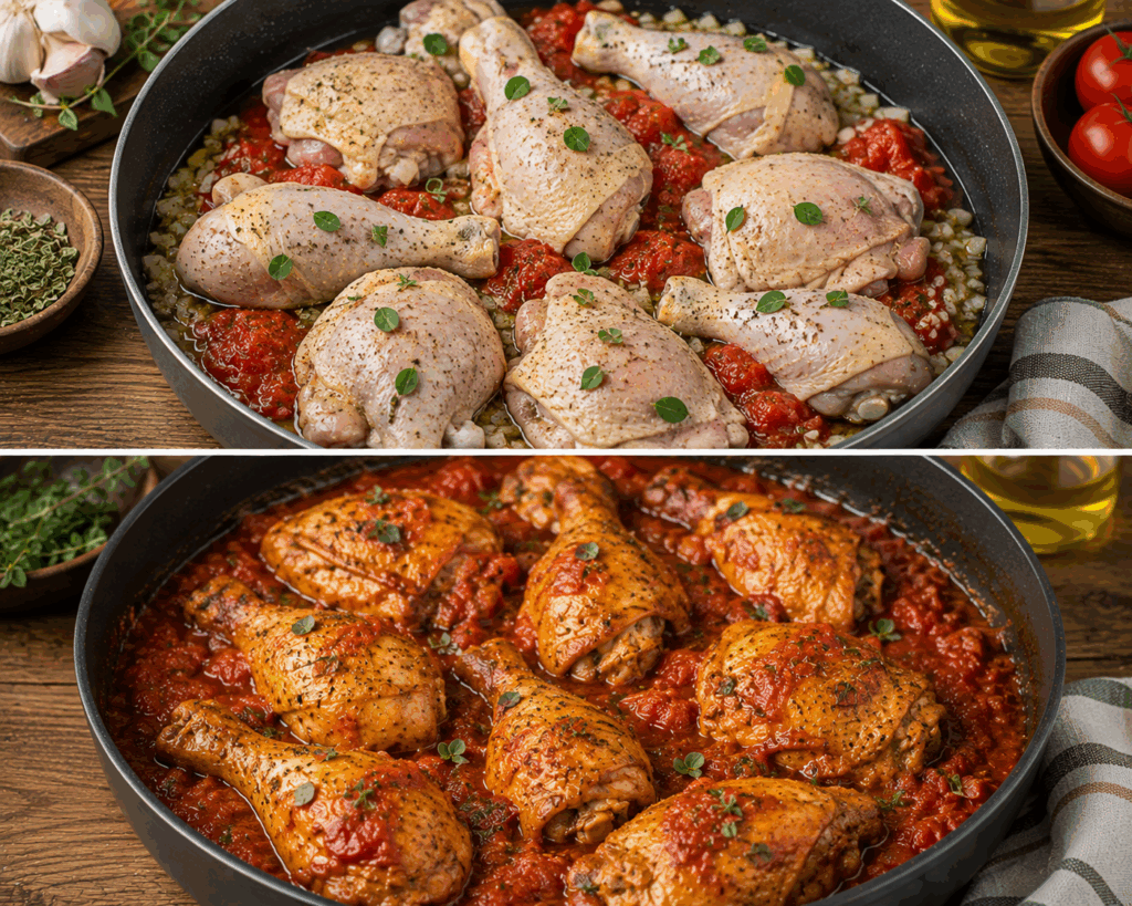 Pollo alla Cacciatora alla Romana con Pomodoro e Maggiorana – Lazio