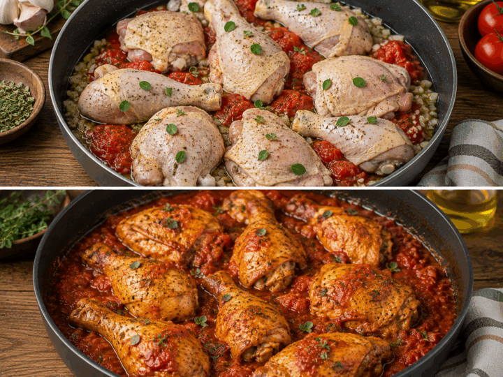 Pollo alla Cacciatora alla Romana con Pomodoro e Maggiorana – Lazio