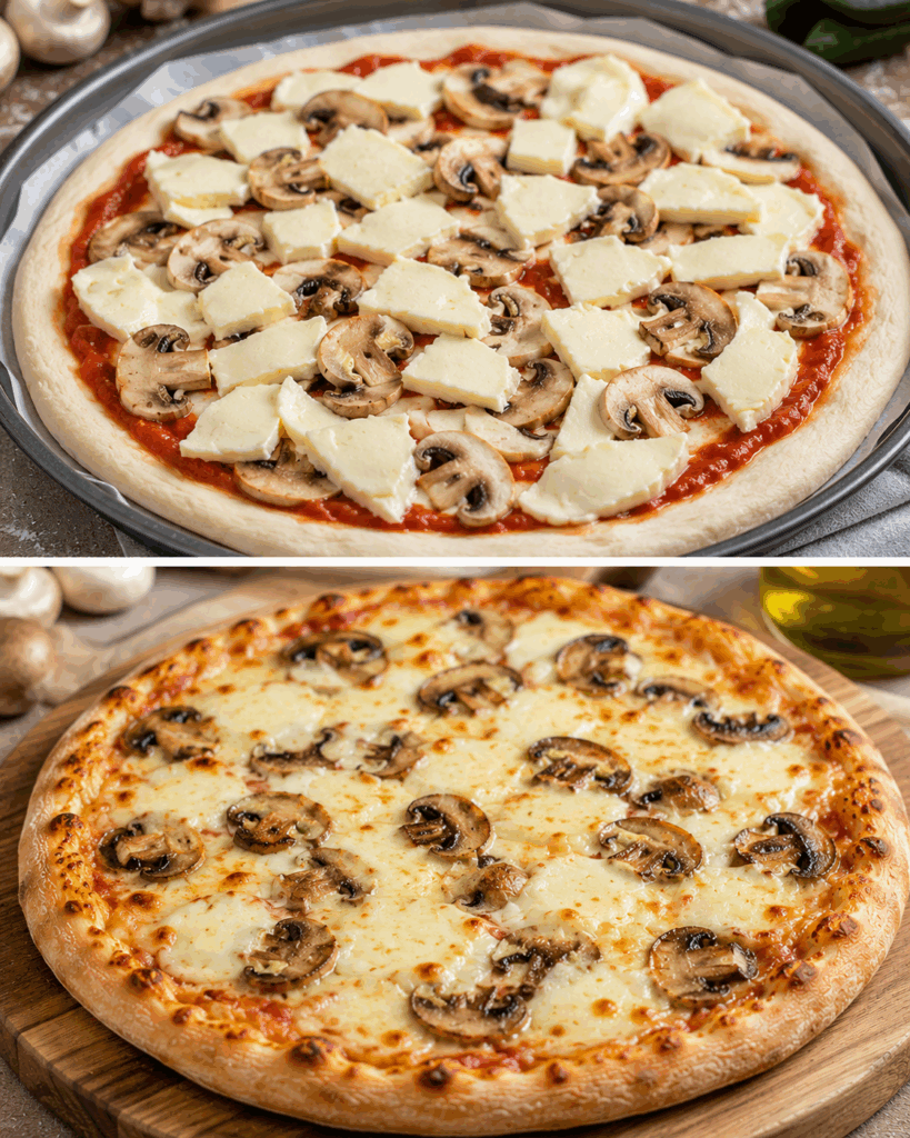 Pizza ai Funghi e Scamorza: la Ricetta Filante e Ricca di Sapore Perfetta per una Cena in Famiglia