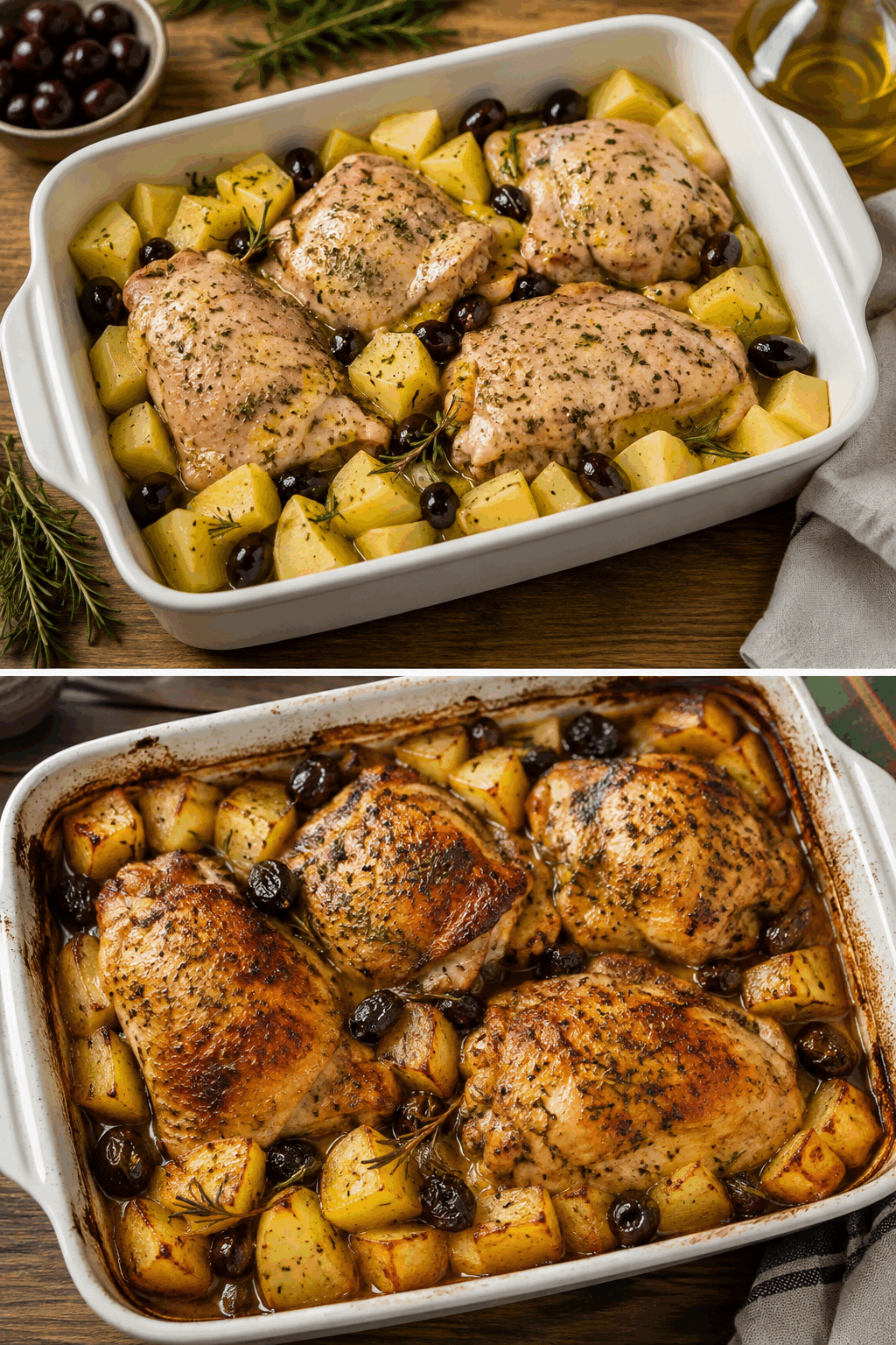 Pollo al Forno con Patate e Olive: la Ricetta Rustica e Profumata che Conquista Tutta la Famiglia