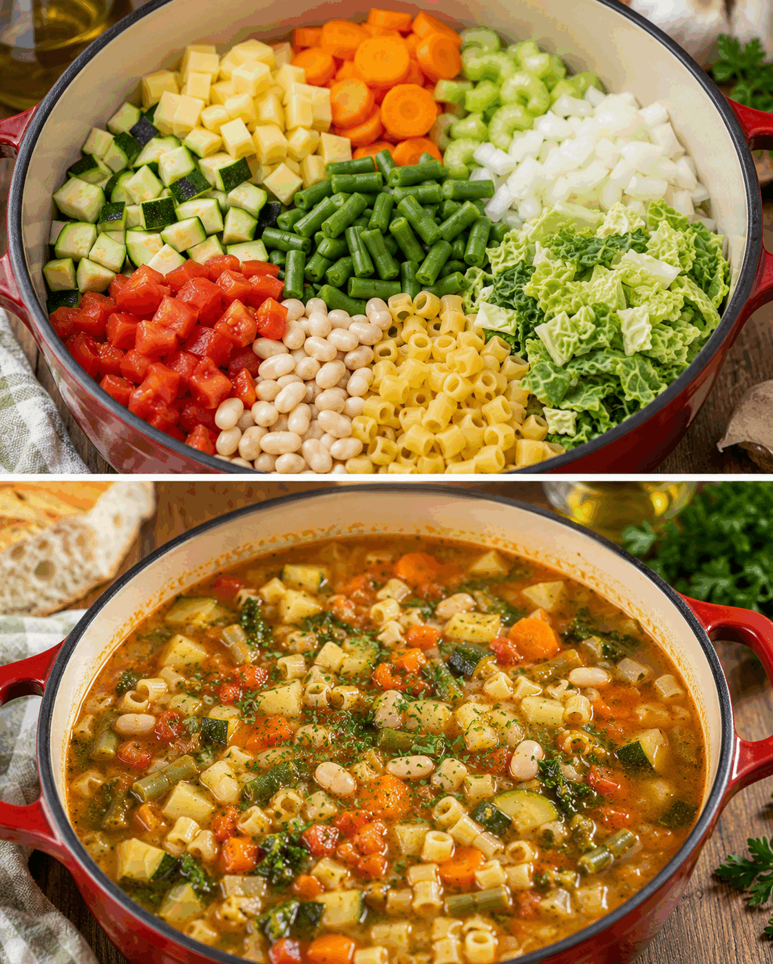 Minestrone di Verdure Fatto in Casa: la Ricetta Sana e Ricca di Gusto Perfetta per Ogni Stagione