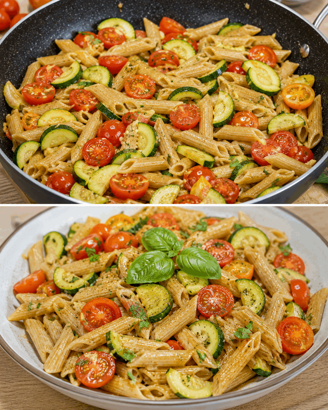 Pasta Integrale con Zucchine e Pomodorini: la Ricetta Leggera e Colorata Pronta in 20 Minuti