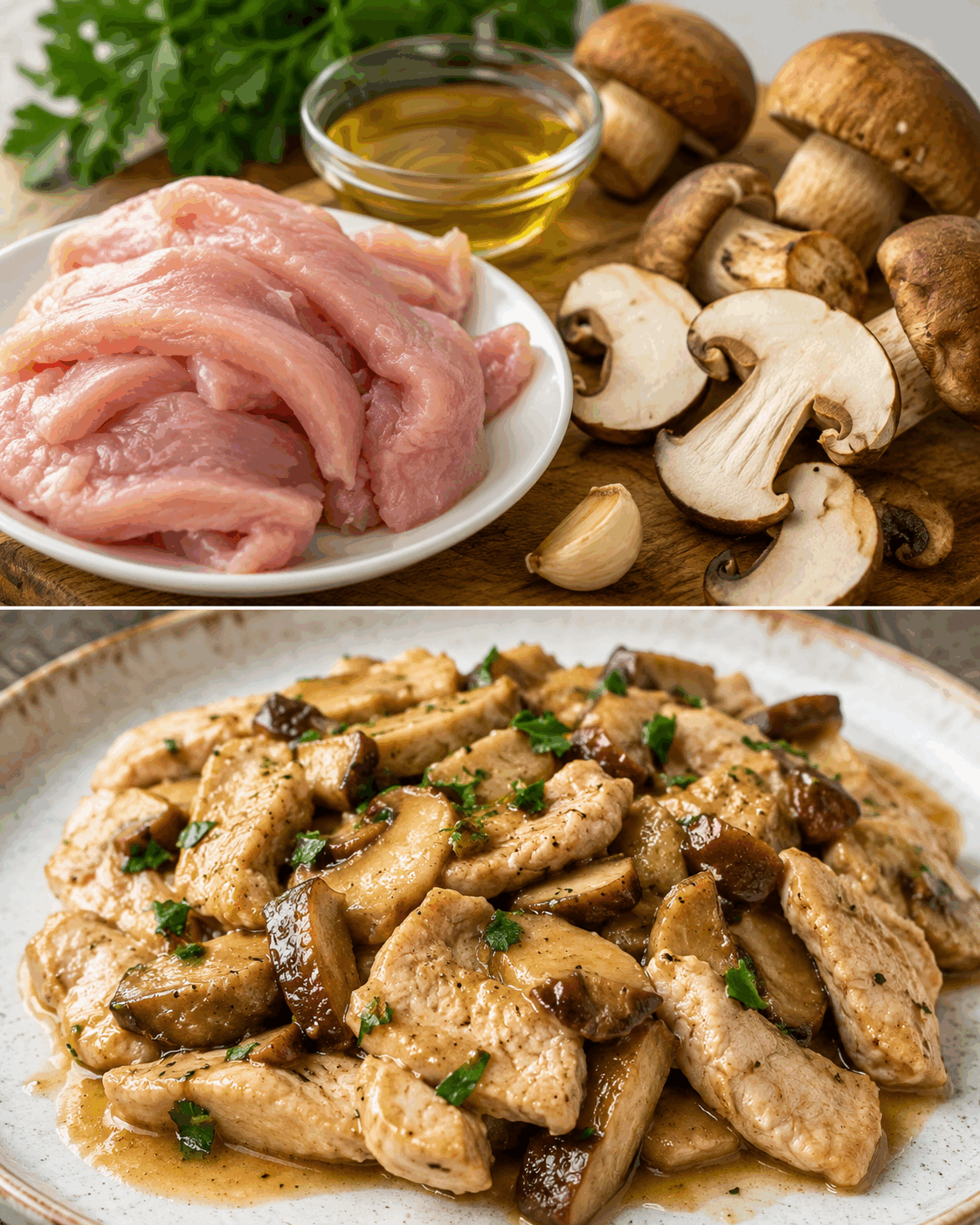 Straccetti di Tacchino ai Funghi Porcini: la Ricetta Veloce e Raffinata Pronta in 30 Minuti