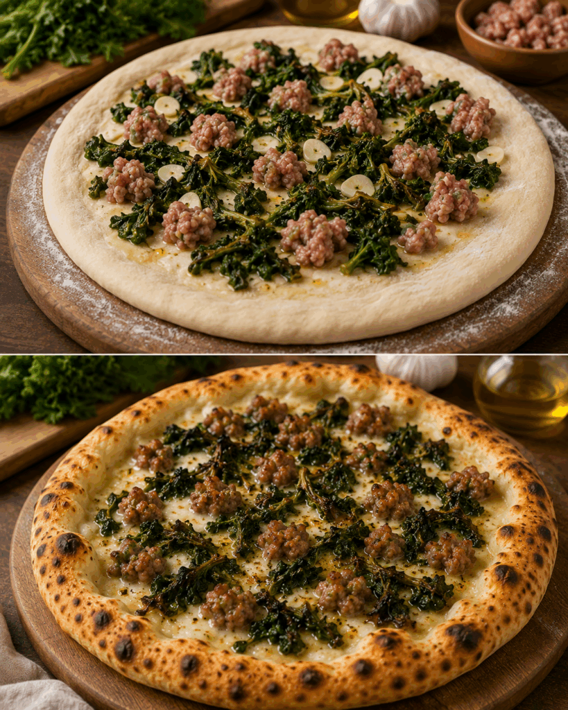Pizza Bianca con Salsiccia e Friarielli: la Ricetta Napoletana Ricca di Sapore e Tradizione