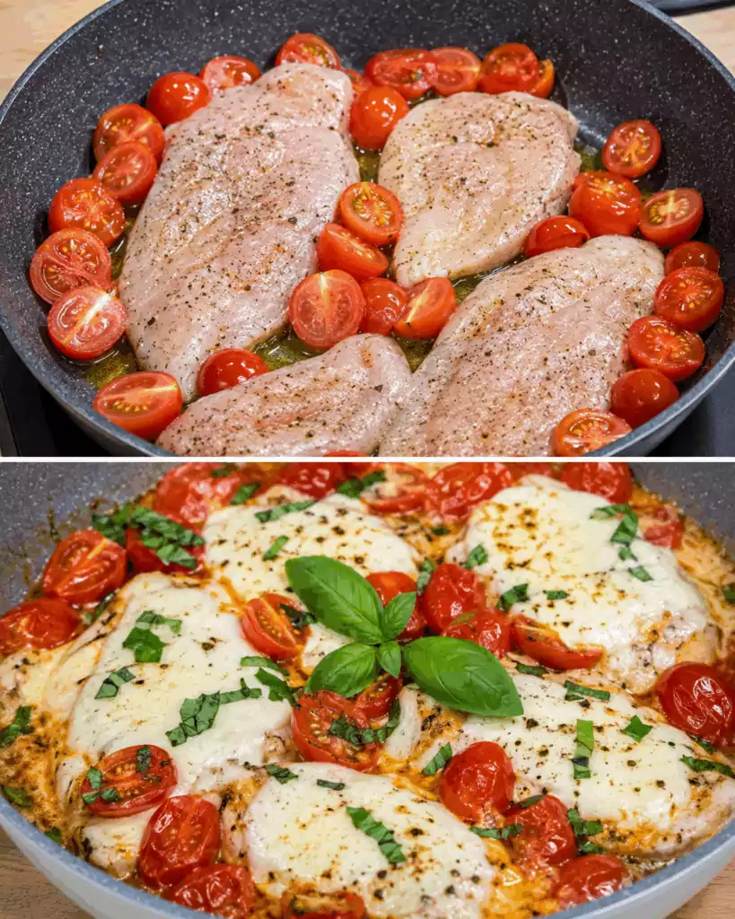 Pollo con Pomodorini e Mozzarella: la Ricetta Semplice e Filante Pronta in Meno di 30 Minuti