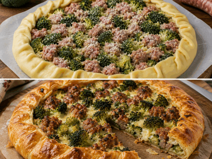 Sfoglia Rustica con Broccoli e Salsiccia alla Campana – Campania