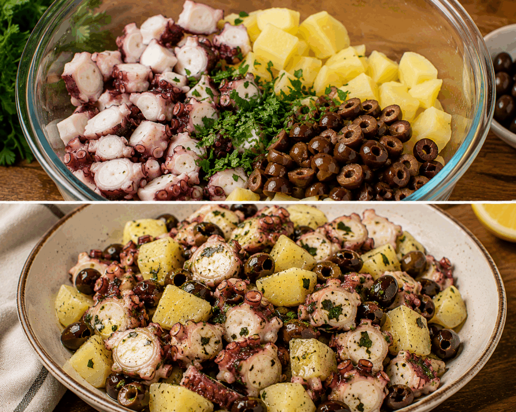 Insalata di Polpo alla Ligure con Patate e Olive Taggiasche – Liguria