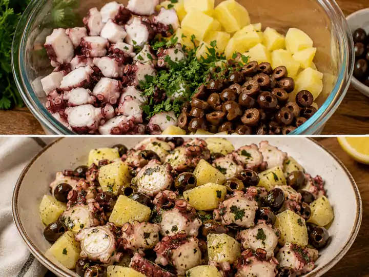 Insalata di Polpo alla Ligure con Patate e Olive Taggiasche – Liguria