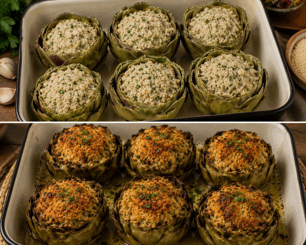 Carciofi Ripieni al Forno alla Siciliana – Sicilia