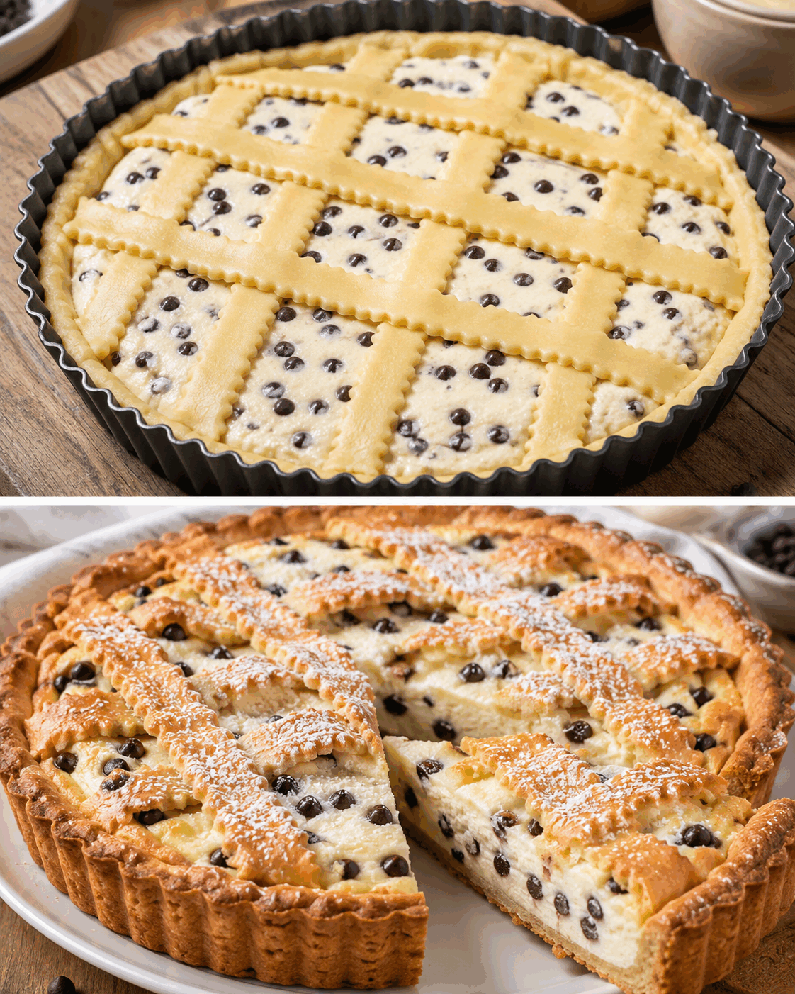 Crostata di Ricotta e Gocce di Cioccolato: la Ricetta Friabile e Golosa Perfetta per Ogni Occasione