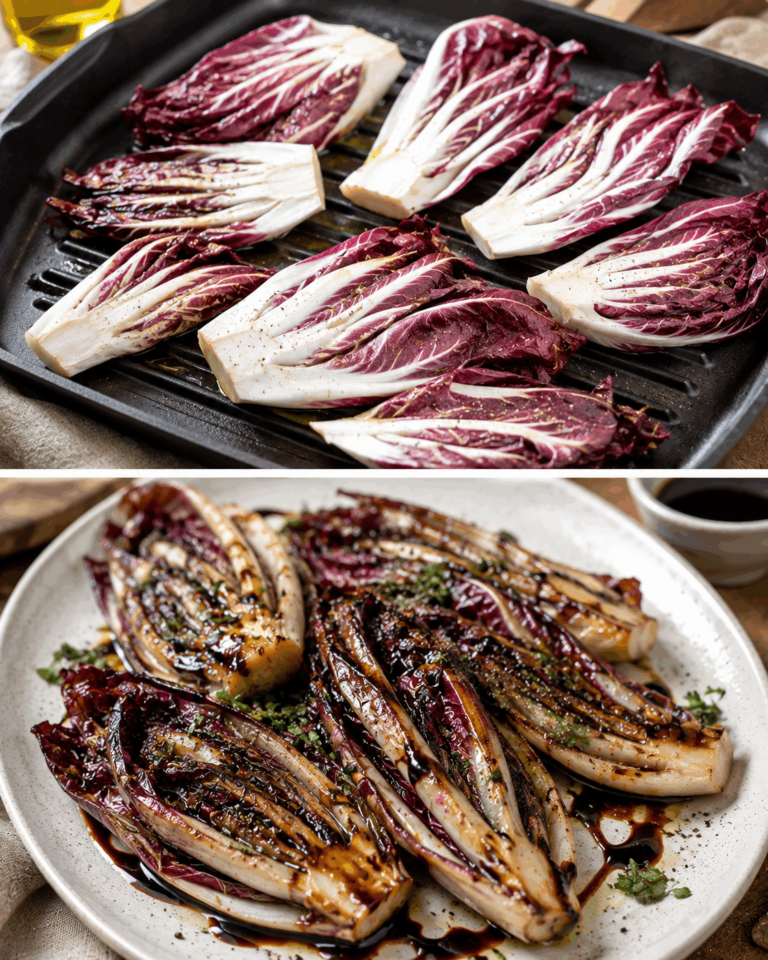 Radicchio Grigliato con Aceto Balsamico: la Ricetta Raffinata e Saporita Pronta in 15 Minuti