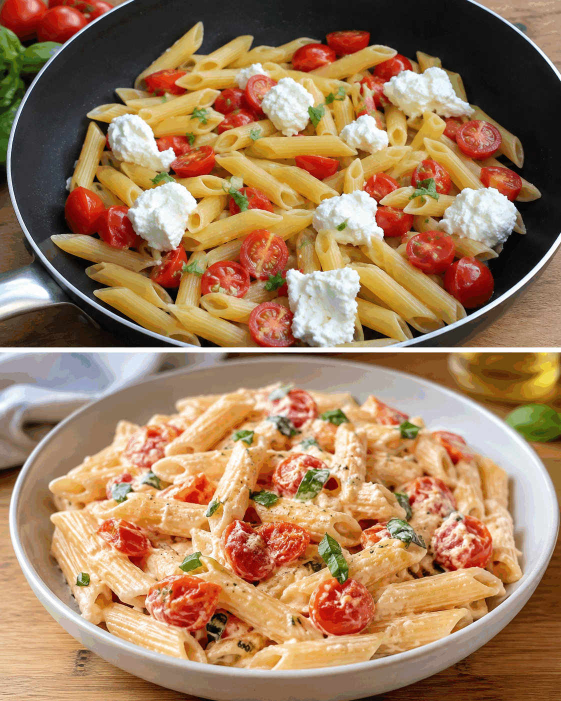 Penne con Ricotta e Pomodorini: la Ricetta Cremosa e Delicata Perfetta per un Pranzo Veloce