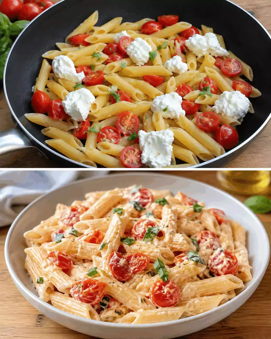 Penne con Ricotta e Pomodorini: la Ricetta Cremosa e Delicata Perfetta per un Pranzo Veloce