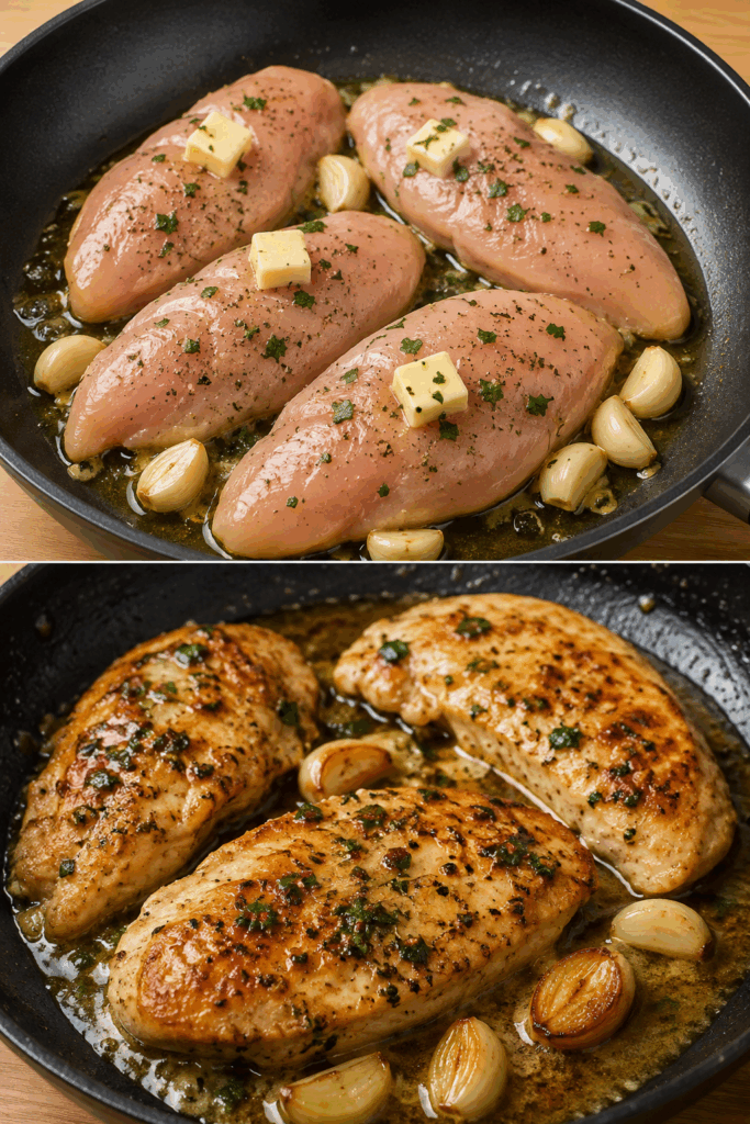 Pollo al Burro e Aglio in Padella: la Ricetta Succosa e Profumata che Si Scioglie in Bocca