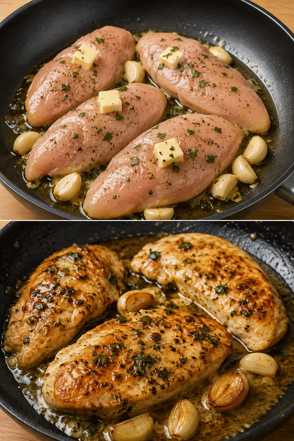 Pollo al Burro e Aglio in Padella: la Ricetta Succosa e Profumata che Si Scioglie in Bocca