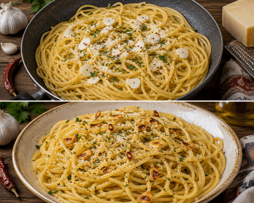 Pasta alla Carrettiera Siciliana con Aglio e Pecorino – Sicilia