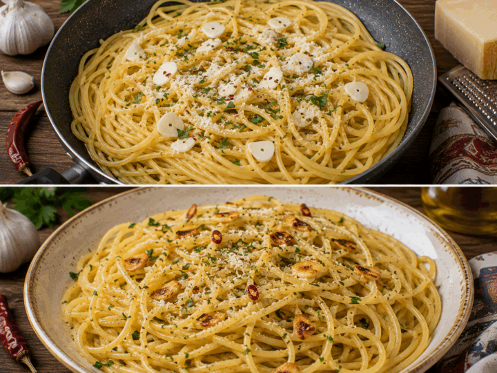 Pasta alla Carrettiera Siciliana con Aglio e Pecorino – Sicilia