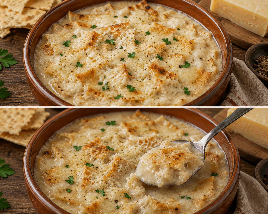 Zuppa Gallurese con Pane Carasau e Pecorino – Sardegna