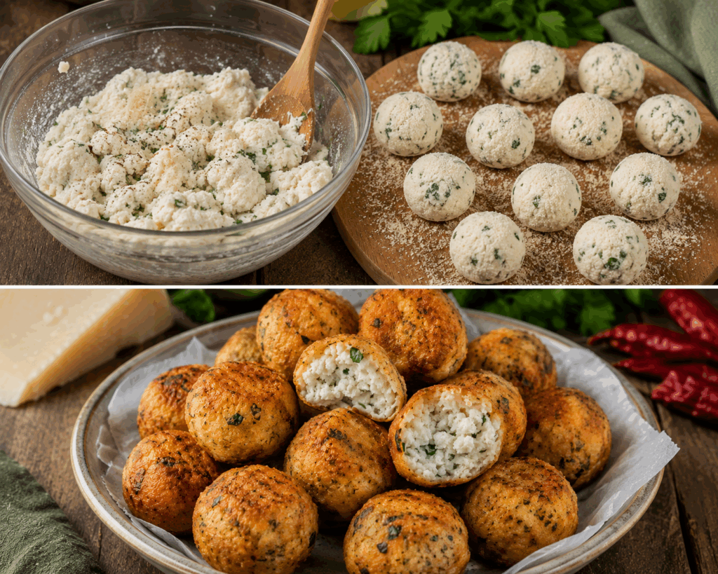 Polpette di Ricotta alla Calabrese con Pecorino ed Erbe – Calabria