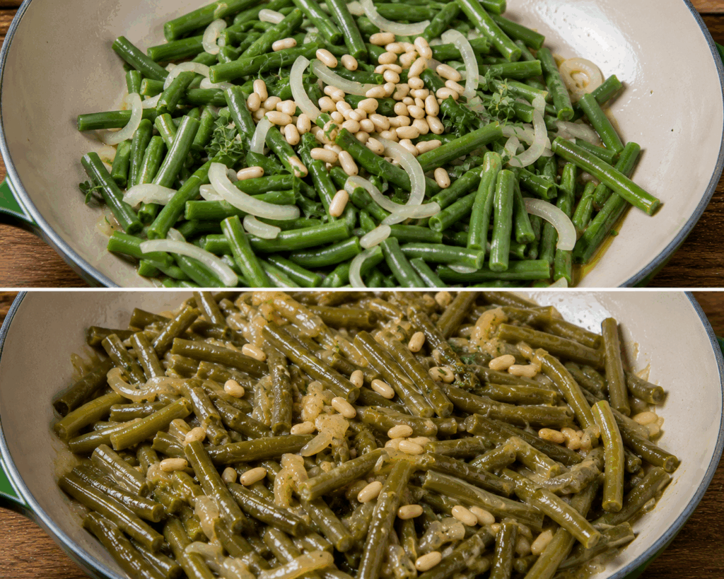 Fagiolini alla Genovese con Pinoli e Maggiorana – Liguria