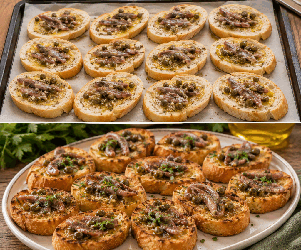 Crostini alla Chietina con Alici e Capperi – Abruzzo