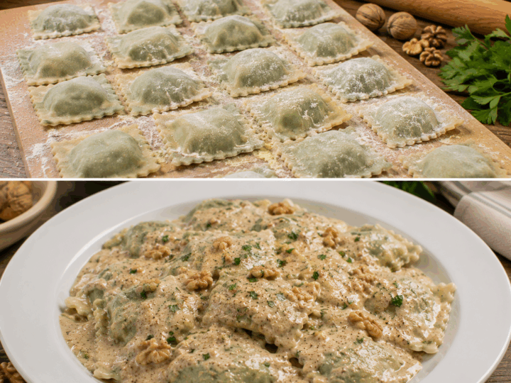 Pansoti alla Genovese con Salsa di Noci – Liguria