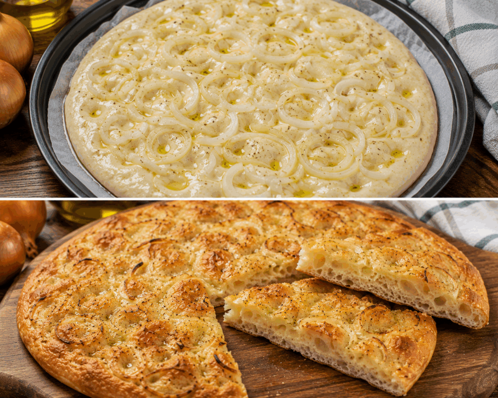 Focaccia Genovese con Cipolle – Liguria