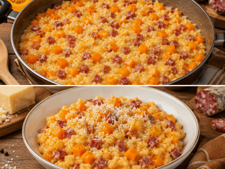 Risotto con Zucca e Salama da Sugo alla Ferrarese – Emilia-Romagna