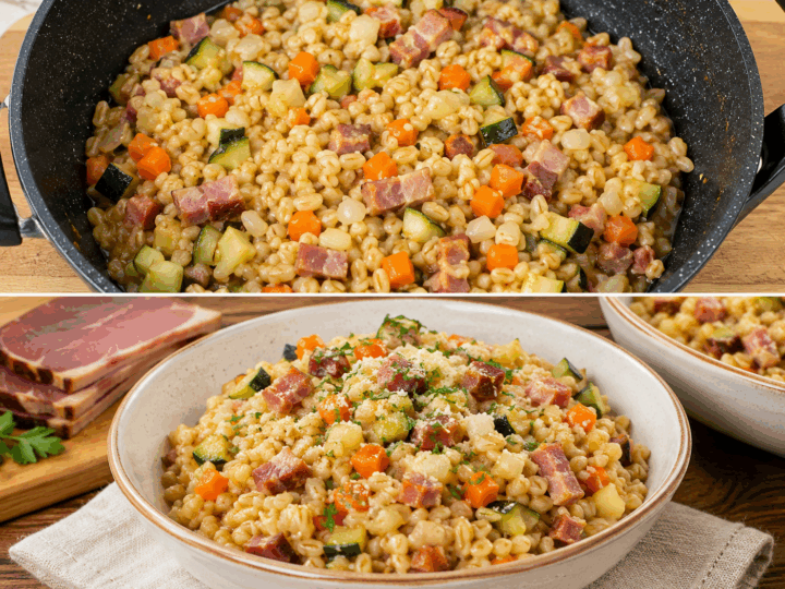 Orzo alla Trentina con Speck e Verdure – Trentino-Alto Adige