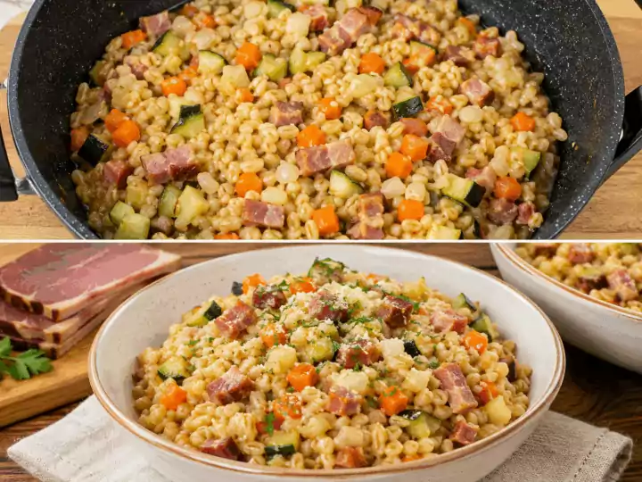 Orzo alla Trentina con Speck e Verdure – Trentino-Alto Adige