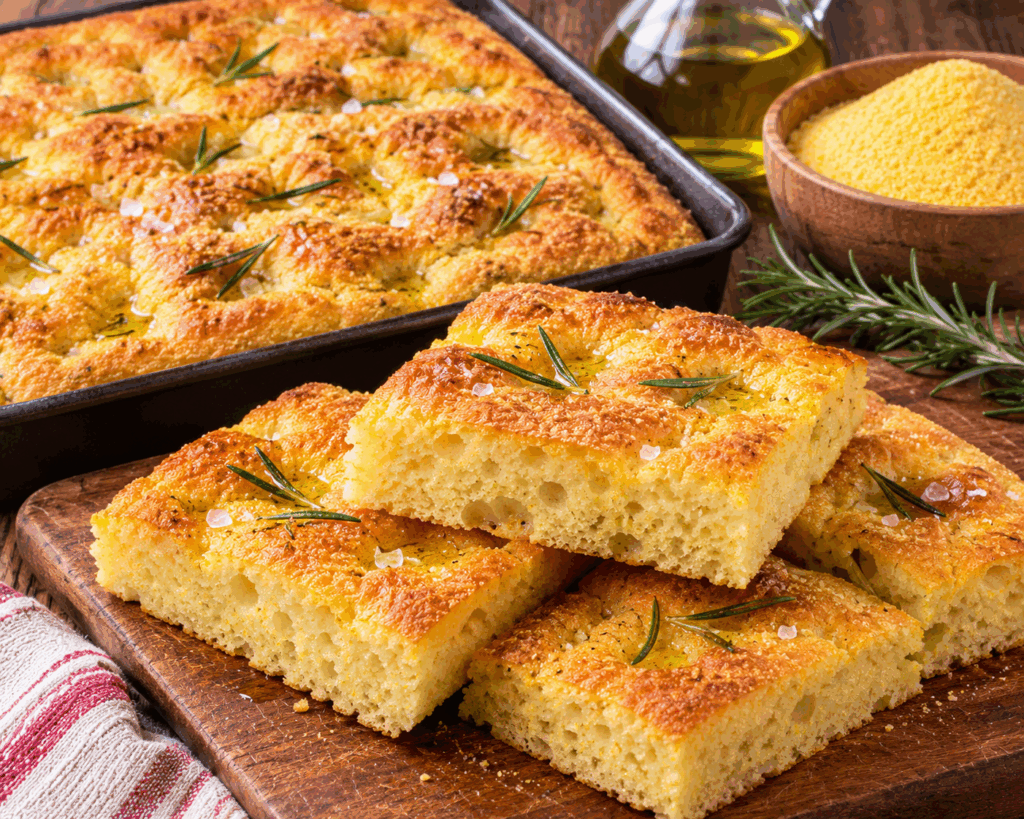 Focaccia Seravezzina con Farina di Mais – Toscana 🌽🥖