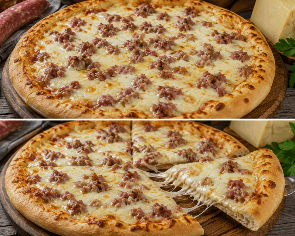 Pizza alla Monzese con Luganega e Provolone – Lombardia