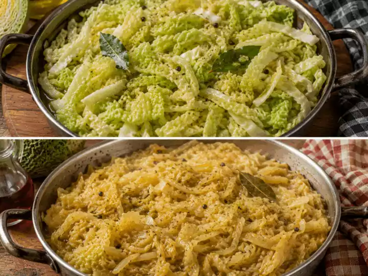 Cavolo Verza Stufato alla Piemontese con Aceto – Piemonte