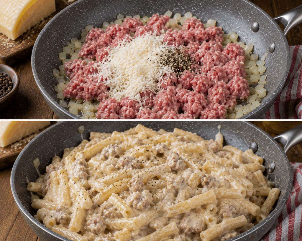 Pasta alla Norcina con Salsiccia e Pecorino – Umbria