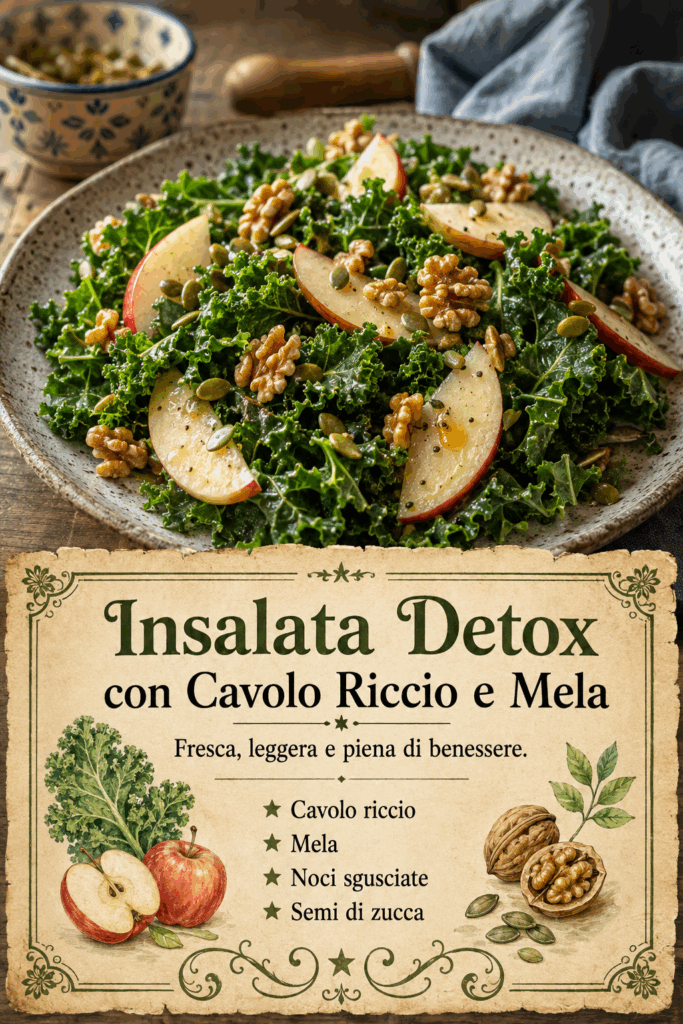Insalata Detox con Cavolo Riccio e Mela