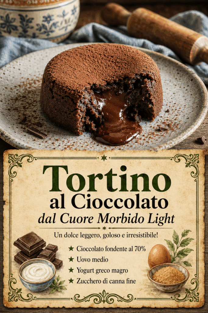 Tortino al Cioccolato dal Cuore Morbido Light