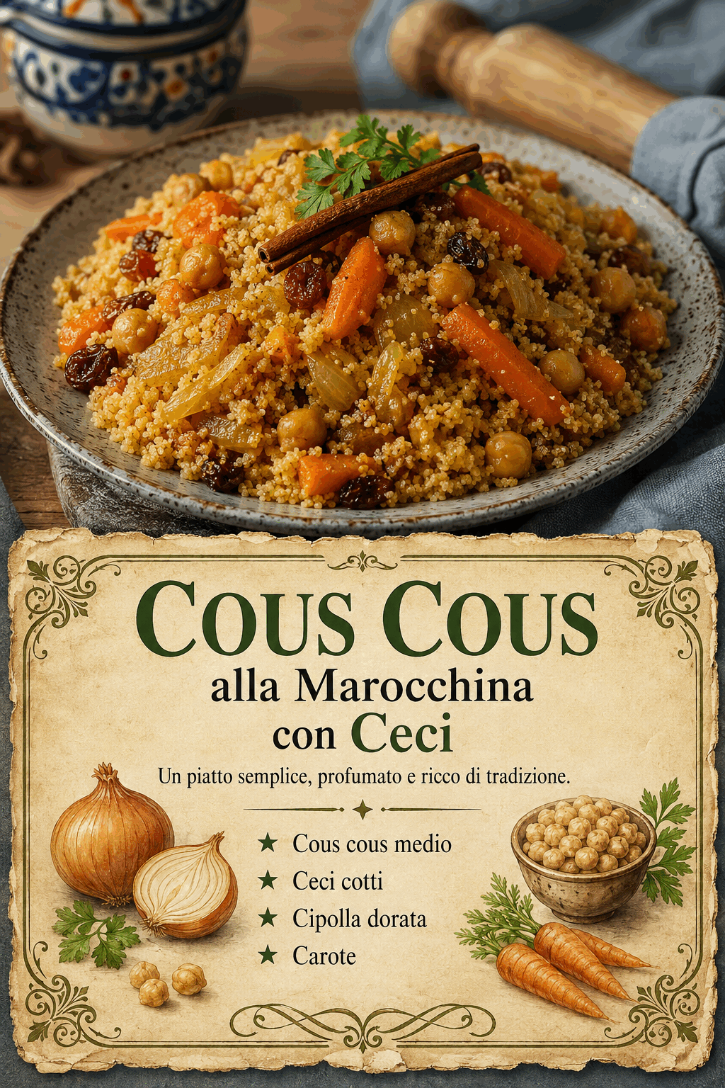 Cous Cous alla Marocchina con Ceci