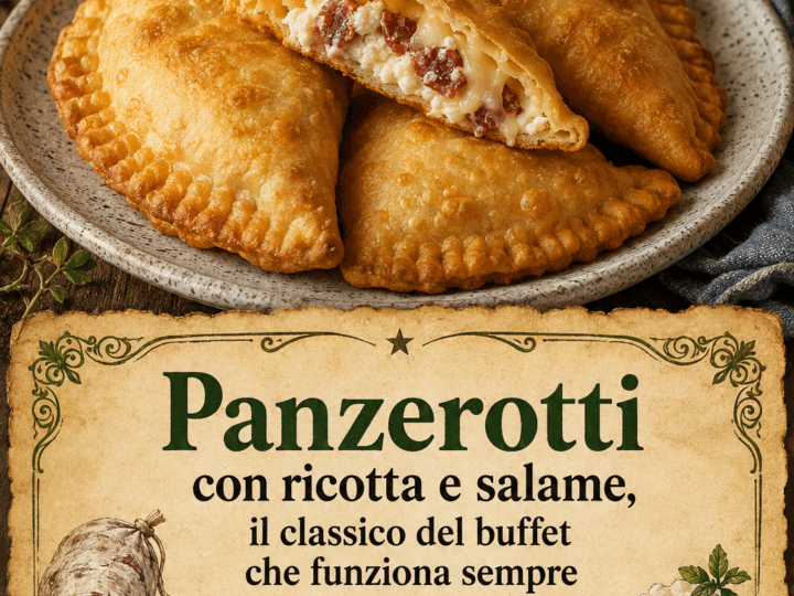 Panzerotti con ricotta e salame, il classico del buffet che funziona sempre
