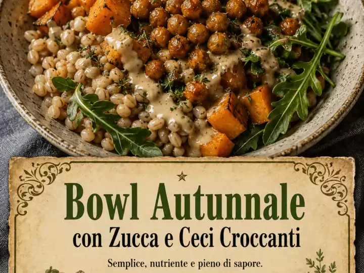 Bowl Autunnale con Zucca e Ceci Croccanti