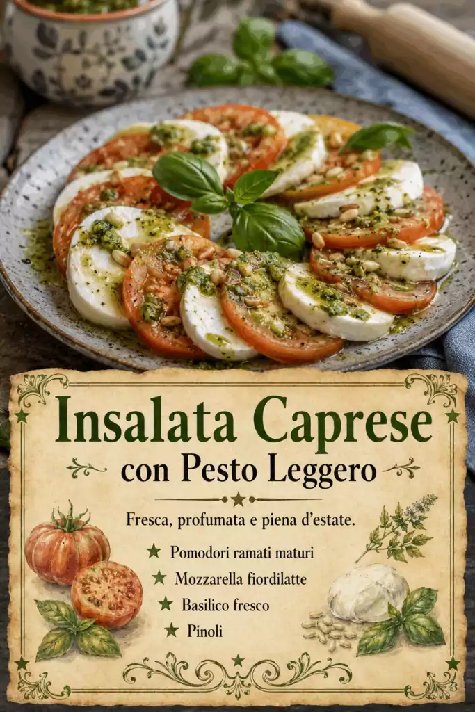 Insalata Caprese con Pesto Leggero