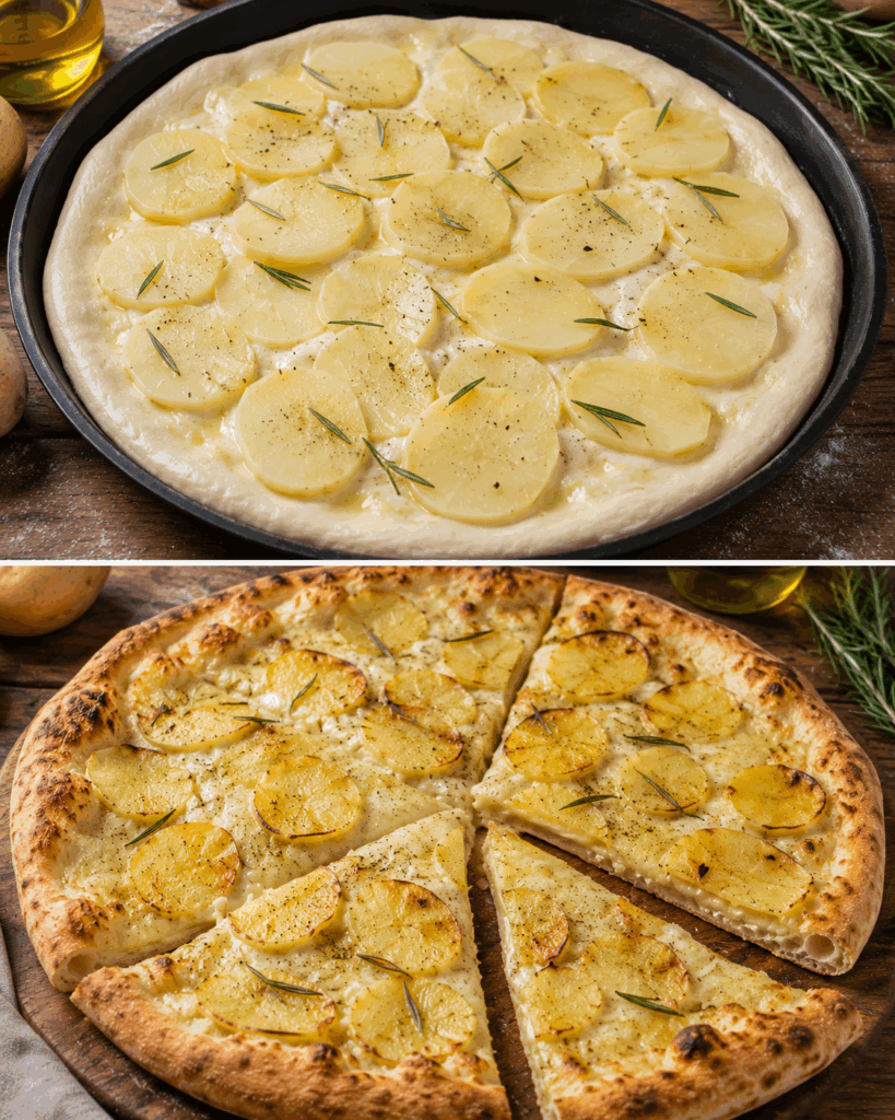 Pizza Bianca Romana con Patate e Rosmarino – Lazio